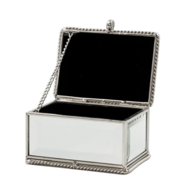 Silver String Mirror Box