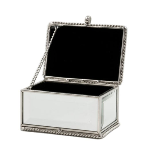 Silver String Mirror Box