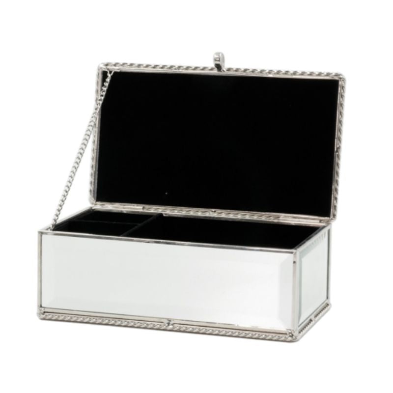 Silver String Mirror Box