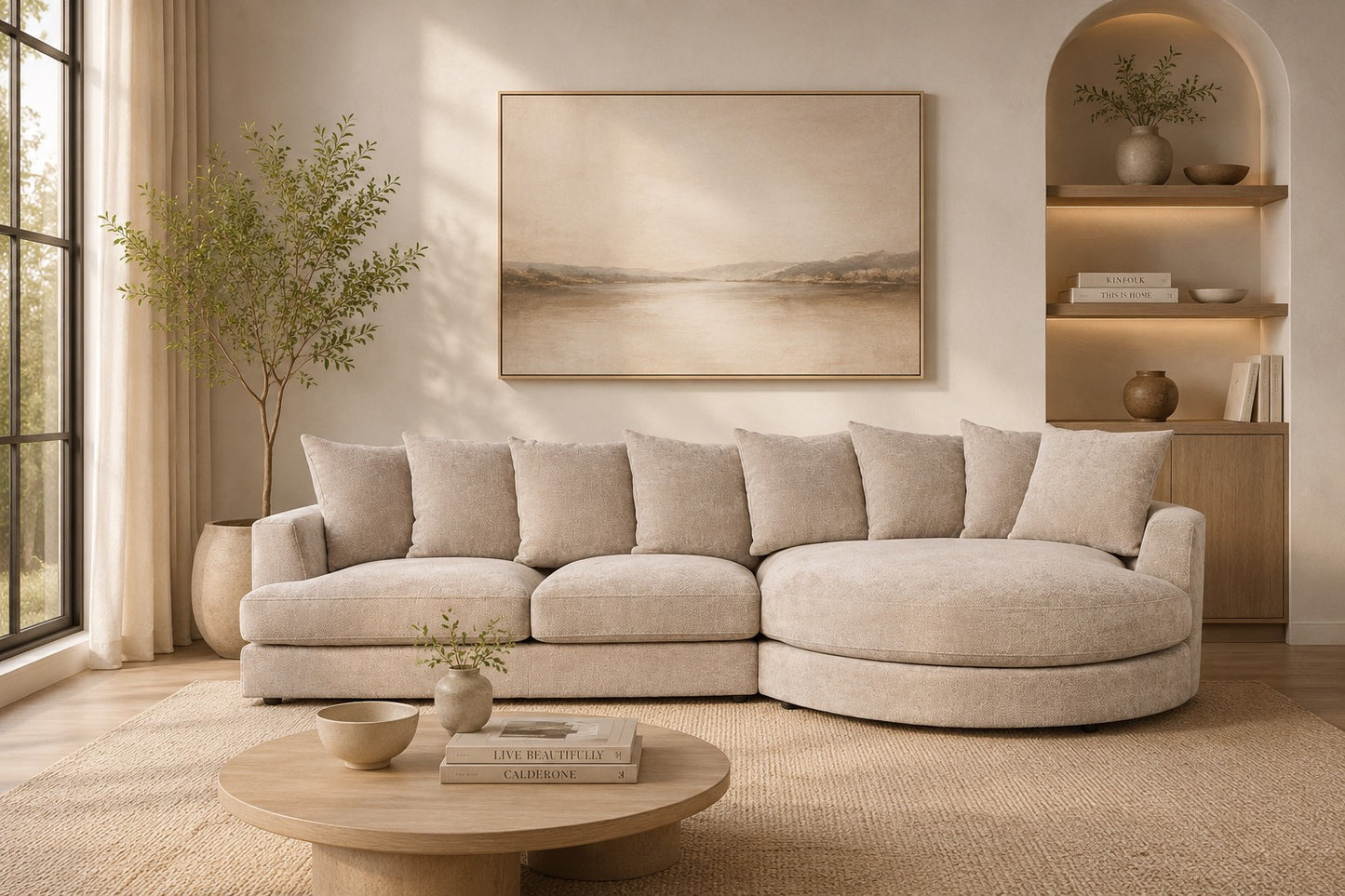 Clara Curved Chaise Lounge