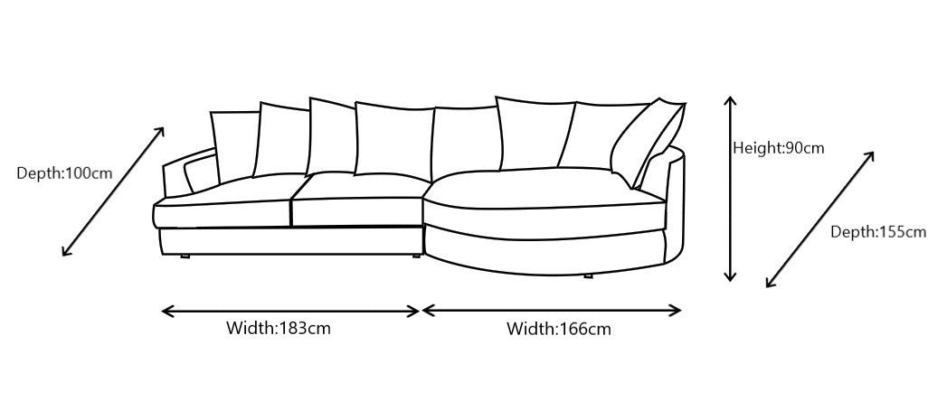 Clara Curved Chaise Lounge