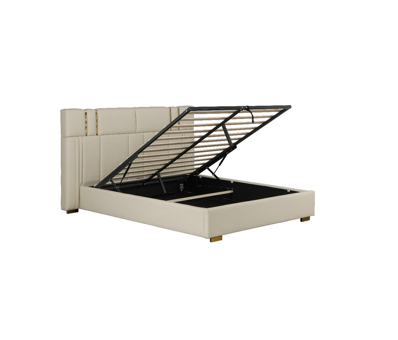 Lillian Bed PU leather with Gaslift