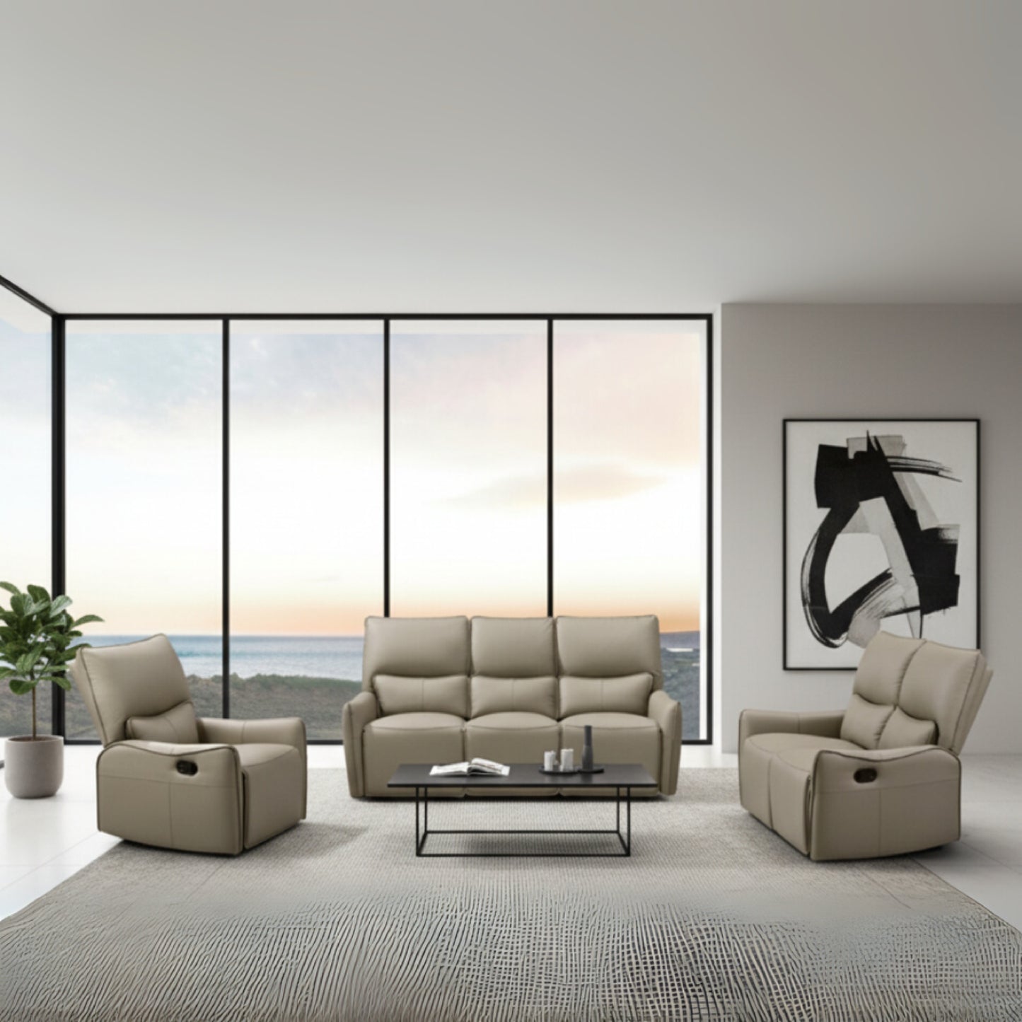 Ruth Electric Leather Recliner – Single-Seater