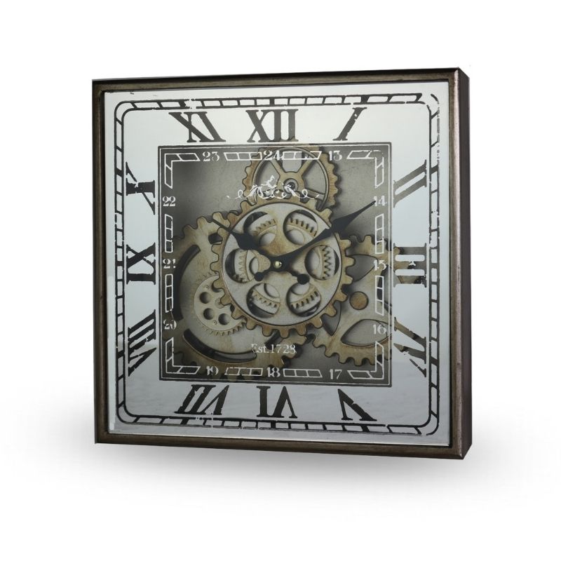 Square Chateau Gear Clock