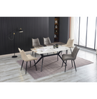 Callista Dining Table with 6 Callista Dining Chairs