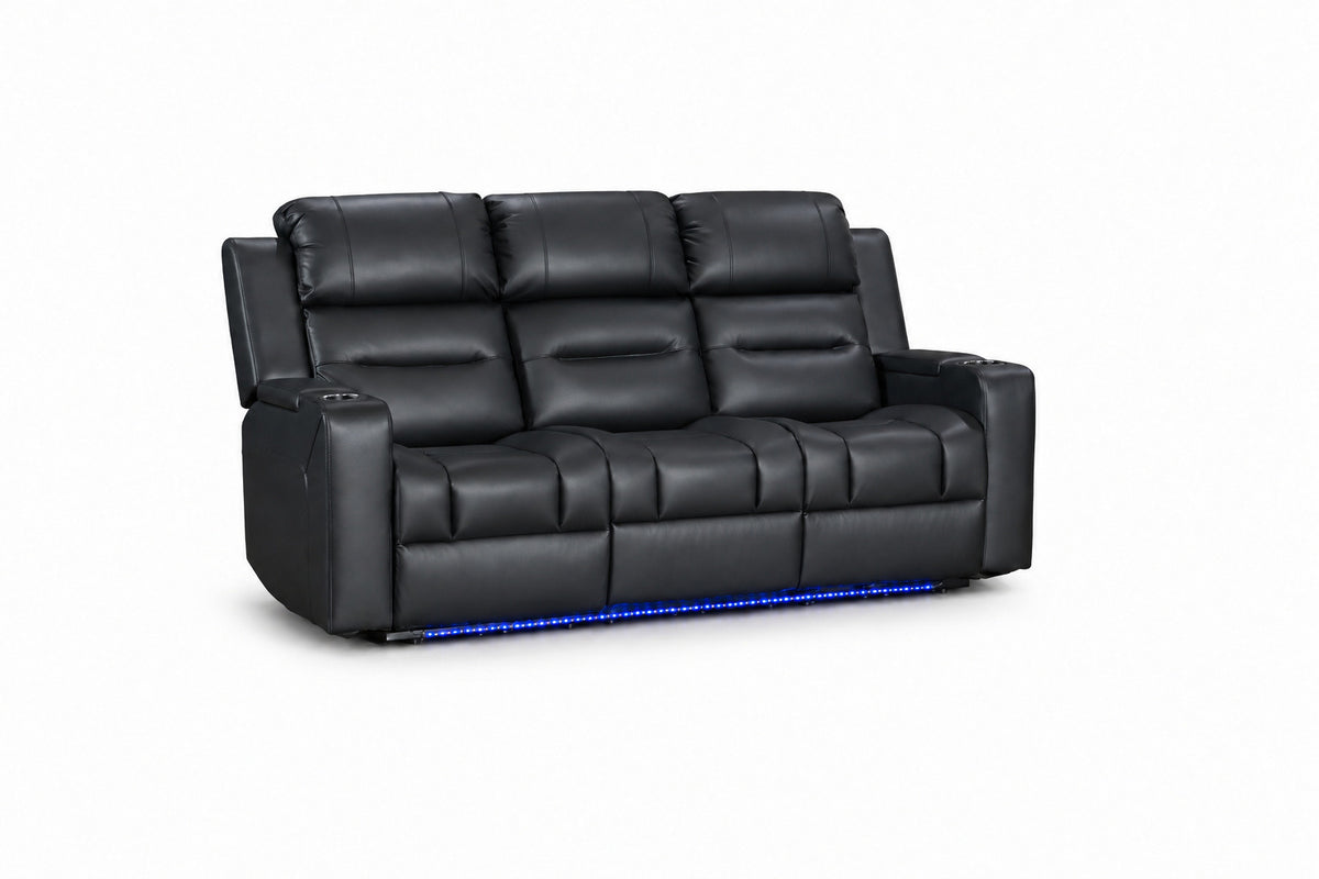 LUXIMO Leather Electric Recliner Suite