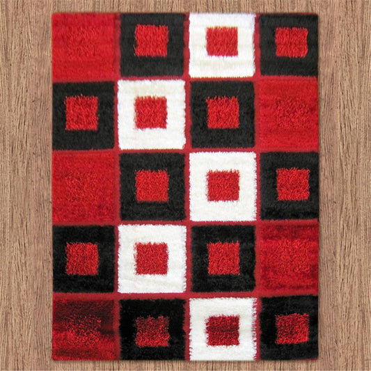 Luxury Shaggy 1206 Red Rug