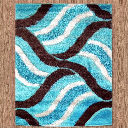 Luxury Shaggy 5328 Turquoise Rug
