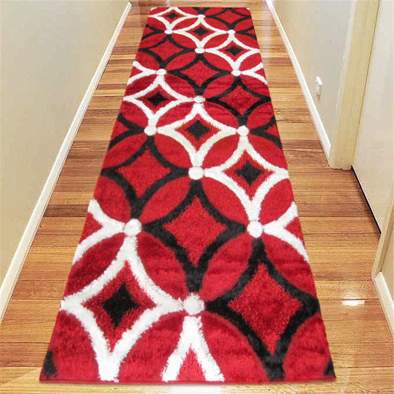 Luxury Shaggy 6048 Red Rug