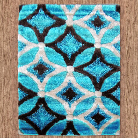 Luxury Shaggy 6048 Turquoise Rug