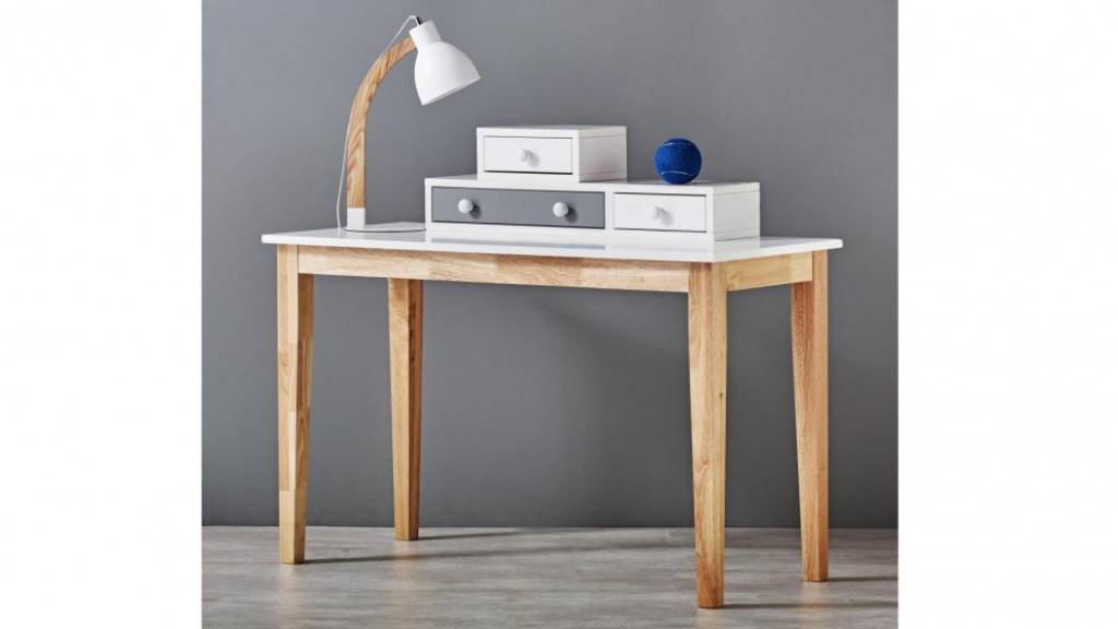 ROXANNE 3 DRW DESK 120X55X98.8CM-PINK(2CTN)