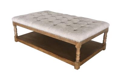Frankie Fab Ottoman With Shelf 150x90x50cm-beige