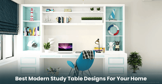 Traditional and modern study tables from Half Price Furniture, including floating desks, writing desks, corner tables, TV cabinet cum study tables, and executive designs — perfect for stylish and functional workspaces.