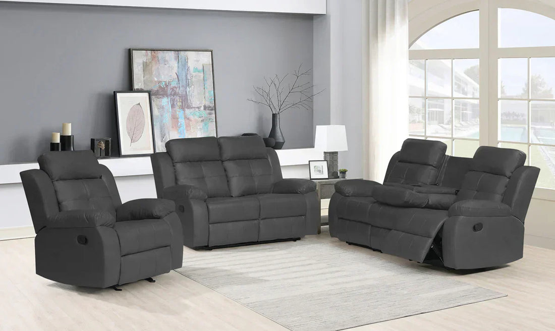 Woman cleaning a compact fabric lounge in a stylish small living room with modern décor