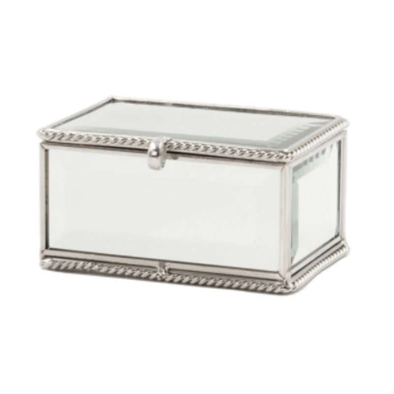 Silver String Mirror Box