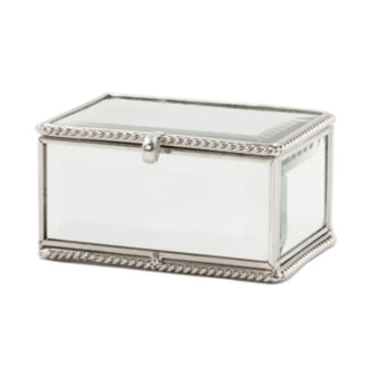 compare product Silver String Mirror Box