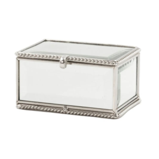 Silver String Mirror Box