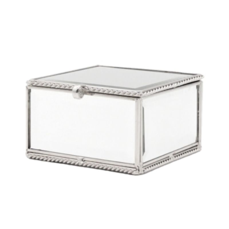 Silver String Mirror Box