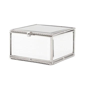compare product Silver String Mirror Box