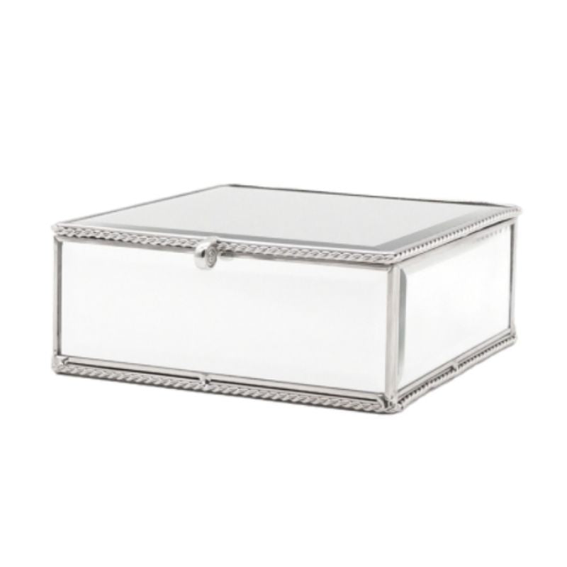 Silver String Mirror Box