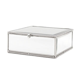 compare product Silver String Mirror Box