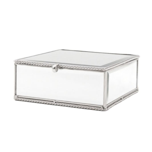 Silver String Mirror Box