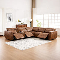 Nadal Leather Lounge with Electric Recliners