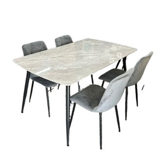 compare product Sandra Dining table with 4 Vortex Dining Chair