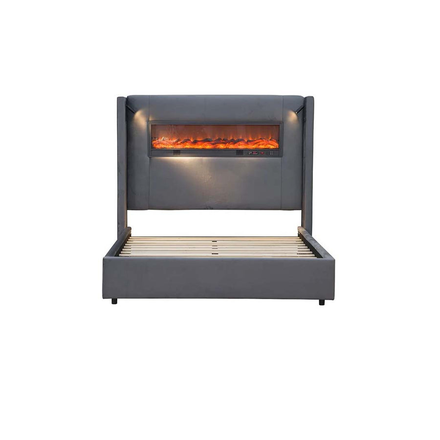 Bamboo Grey Bed