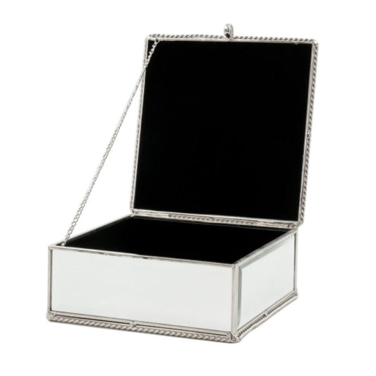 Silver String Mirror Box