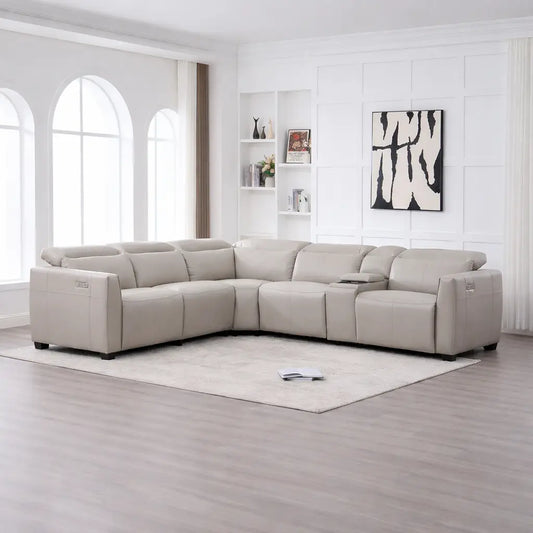 Nadal Leather Lounge with Electric Recliners