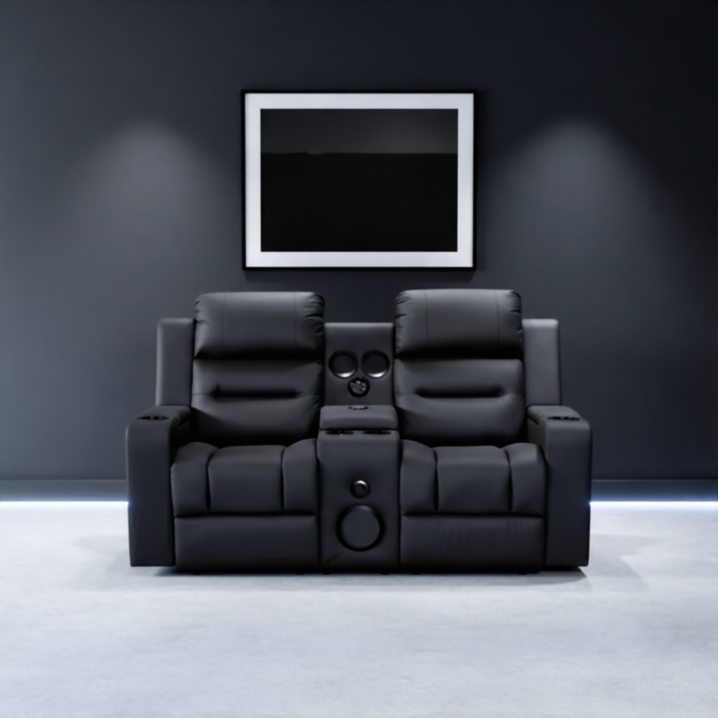 Getu Exca Oper Excaliber 2 Seater Leather Recliner Lounge - halfpricefurniture – Half ...