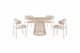 Santino Travertine Dining Setting 110 CM
