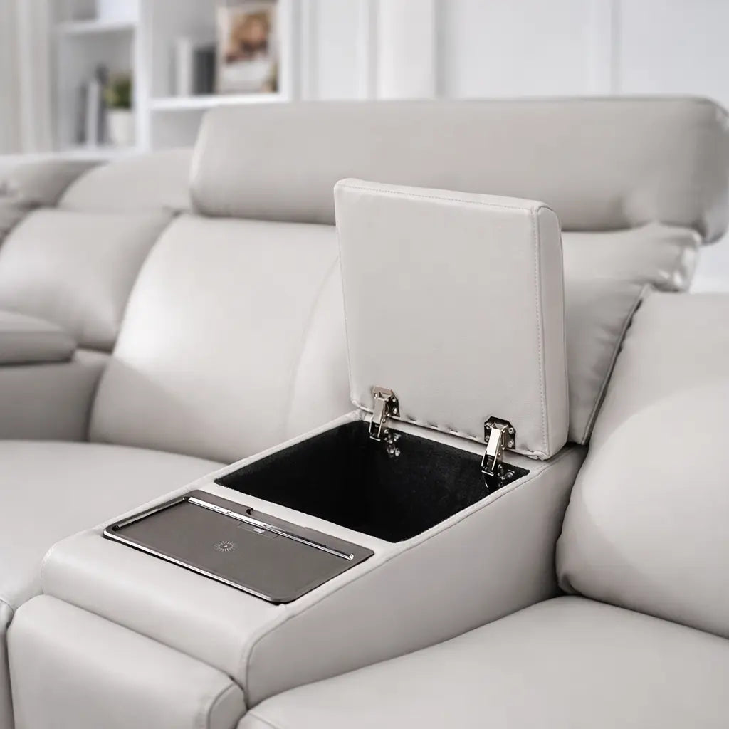 Nadal Leather Lounge with Electric Recliners