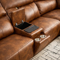Nadal Leather Lounge with Electric Recliners