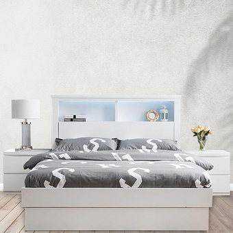 compare product Fiji Gloss White Bed Suite