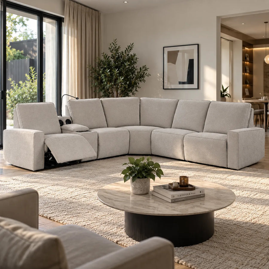 Vibe Modular Lounge With Electric Recliners And Speakers