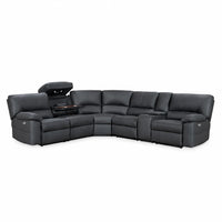 Ex-Caliber Fabric Modular Lounge With Electric Recliner