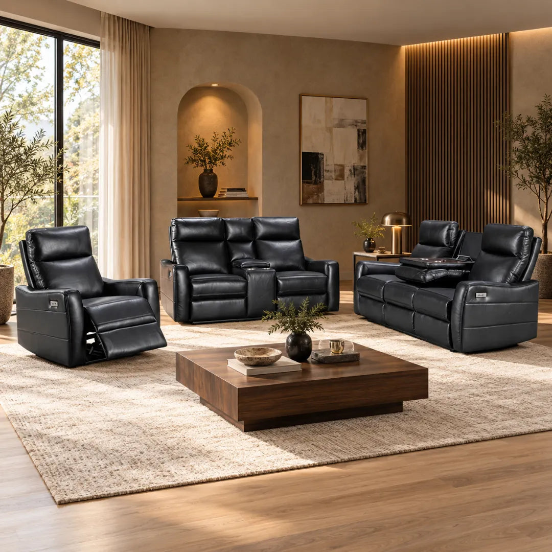 Nadia Lounge With Electric Recliners