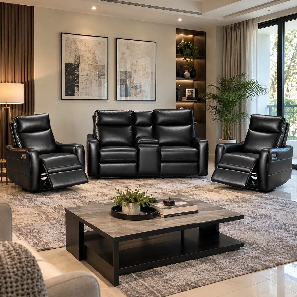 Nadia Lounge With Electric Recliners