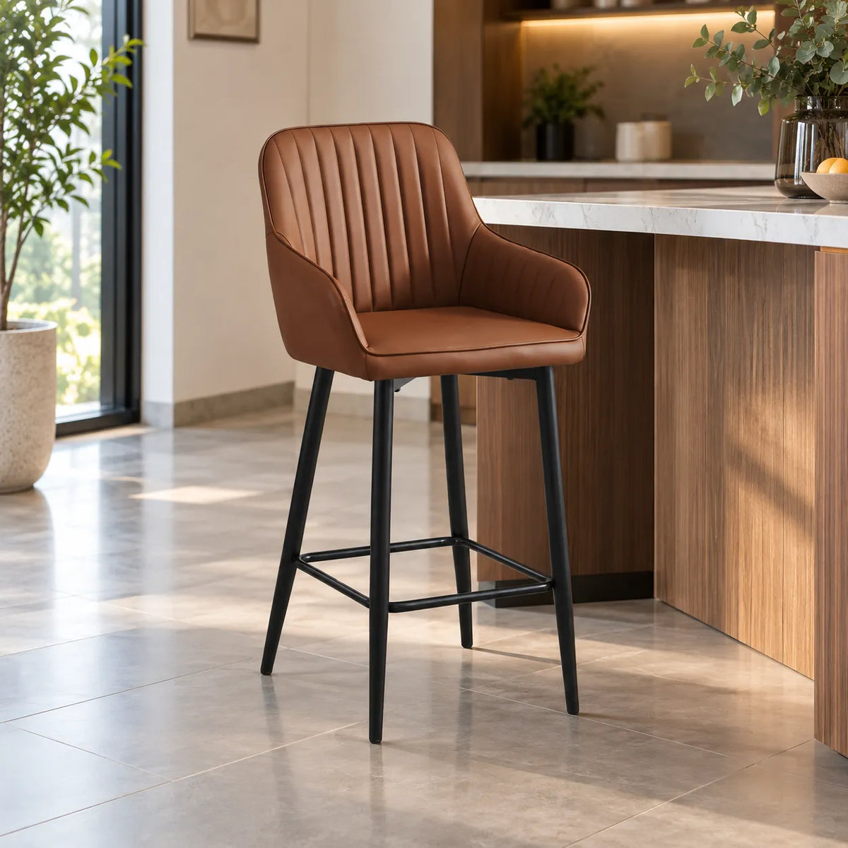 Boston Bar Stool - Brown