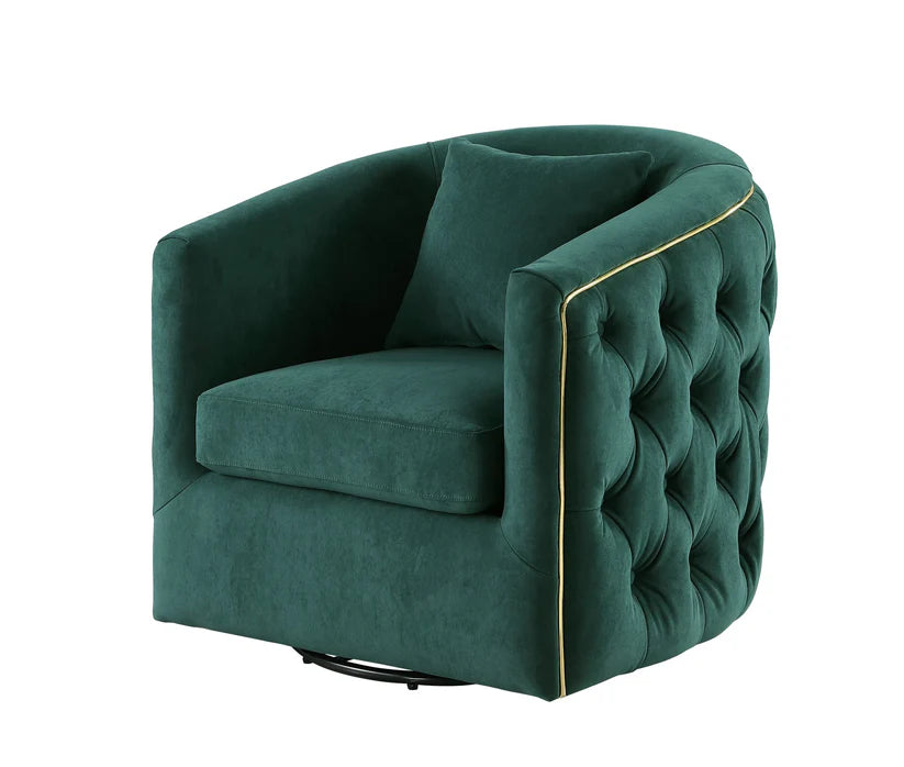 Crown Velvet Single Swivel Chair