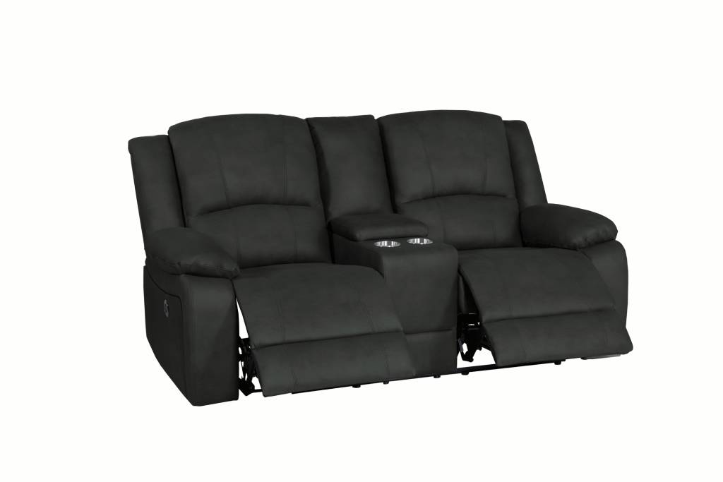 Jet Captain Electric Recliner 3+2 with flip-top lights and plush seating, in a cozy living space.