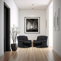 Stylish 1-seater manual recliner lounge featuring Rhino fabric, pocket springs, and a sturdy wood frame for superior support and relaxation.