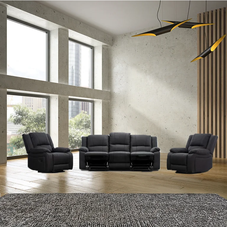 Onyx Captain Lounge 3+1+1 (Manual) with pillow-top arms and pocket springs, in a stylish lounge area.