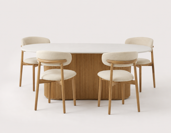 compare product COOPER RIBBED DINING SETTING