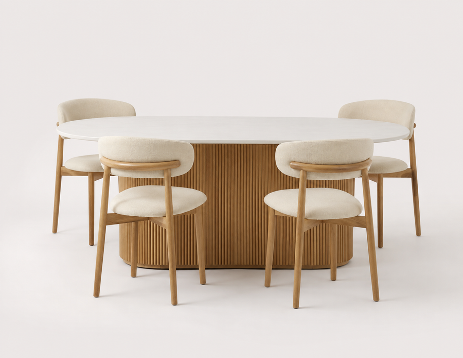COOPER RIBBED DINING TABLE 180 CM