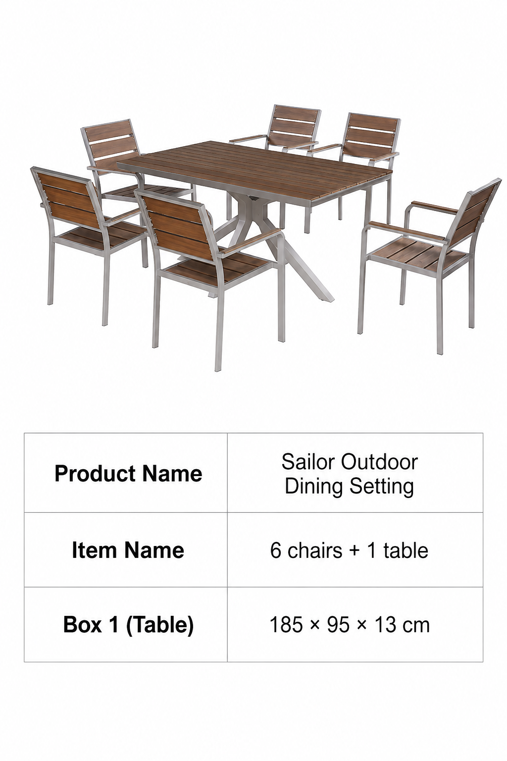Sailor Outdoor Dining Setting