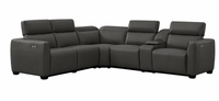 Nadal Modular Leather Lounge With Electric Recliners