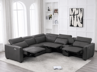 Nadal Modular Leather Lounge With Electric Recliners